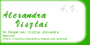 alexandra viszlai business card